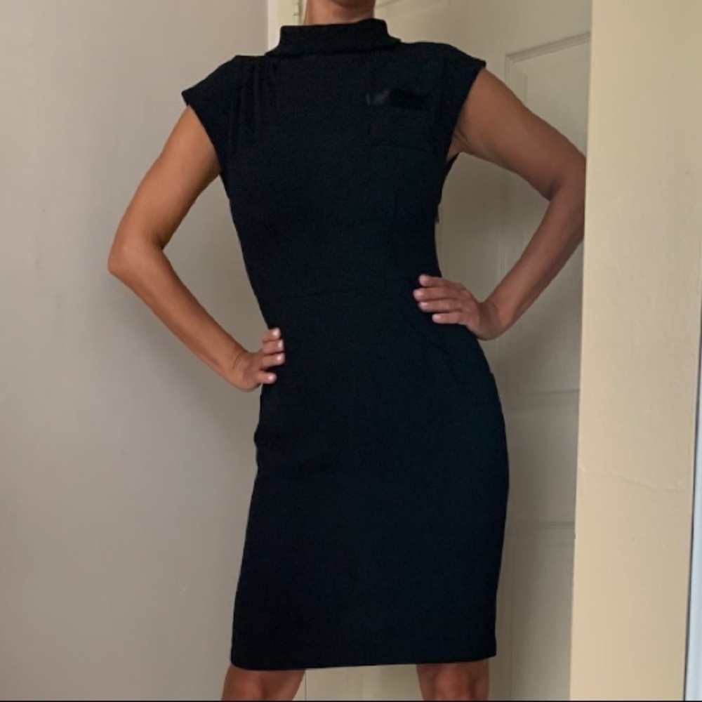 European Designer Black Formal Dress